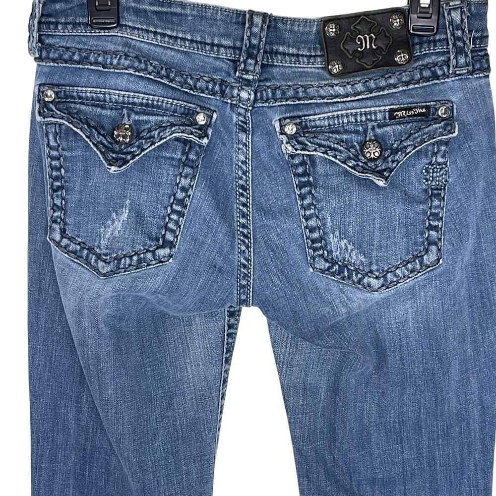 MISS ME Women’s Signature Boot Cut Lowrise Jeans Button Pocket size 30 - Picture 7 of 7